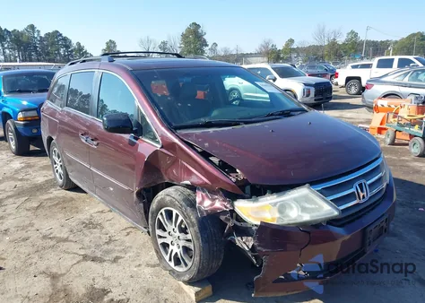 2011 Honda Odyssey Ex-L из США, поврежденный, VIN 5FNRL5H65BB059537